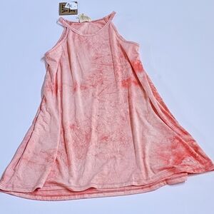 PPLA River Dress Coral Sleeveless Short Casual Girls Size S (7-8)